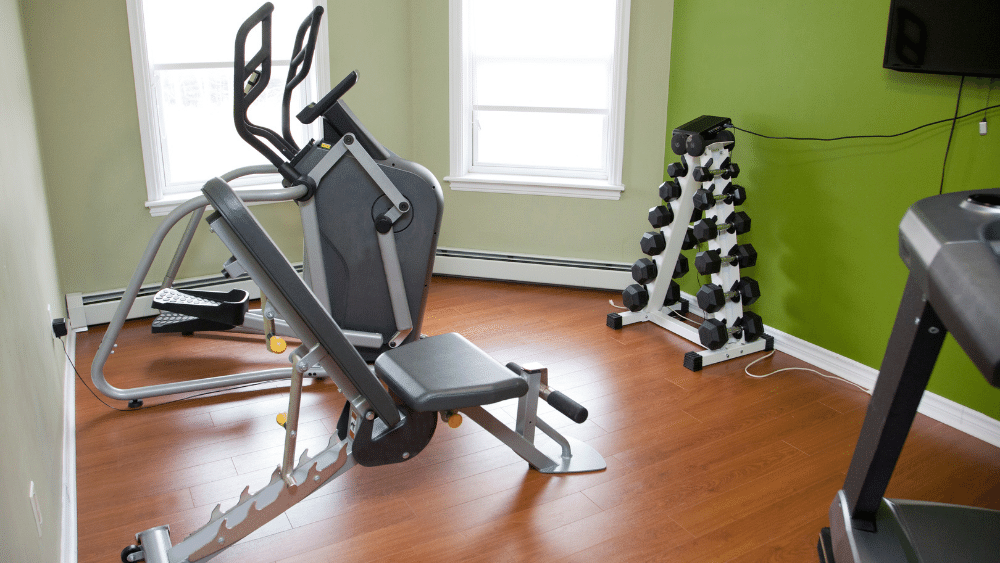 Home gym in the bedroom