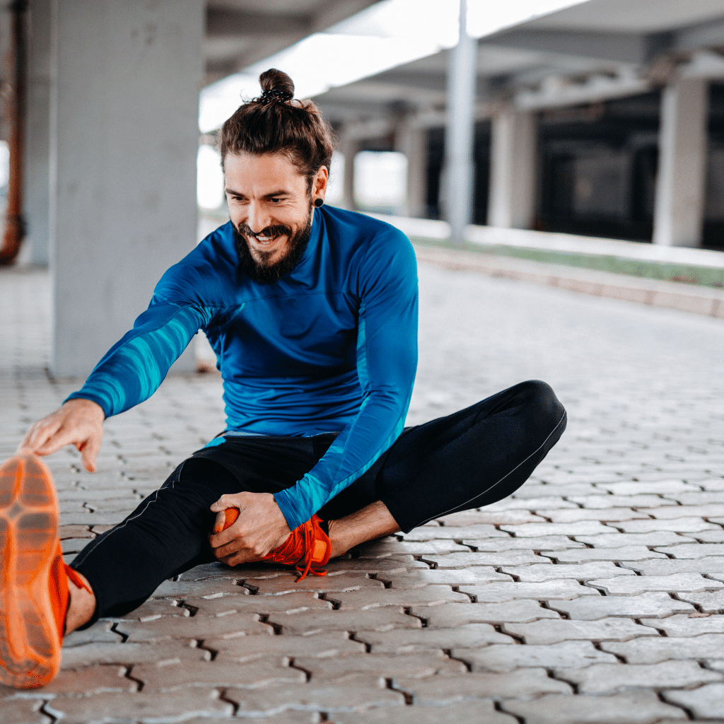 Runner stretching