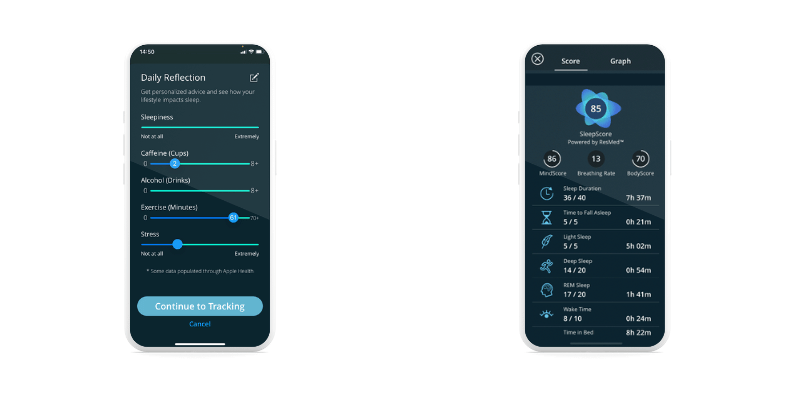 SleepScore app tracking